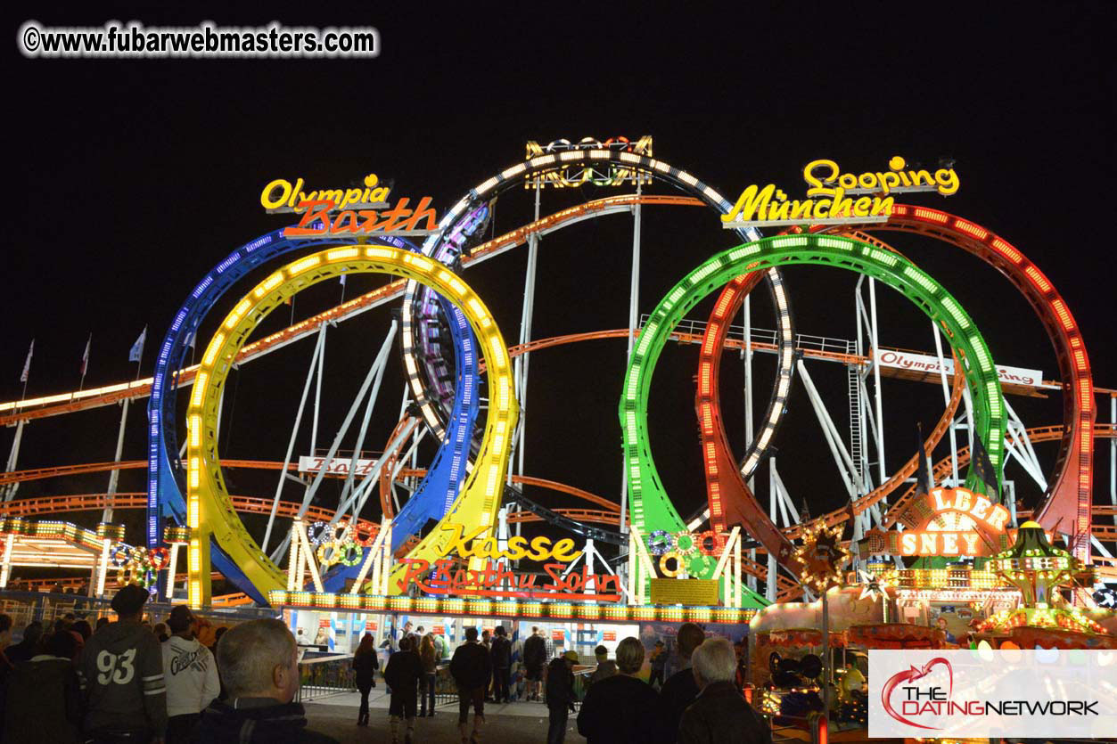 Beer tent seating in the legendary Hacker Festzelt