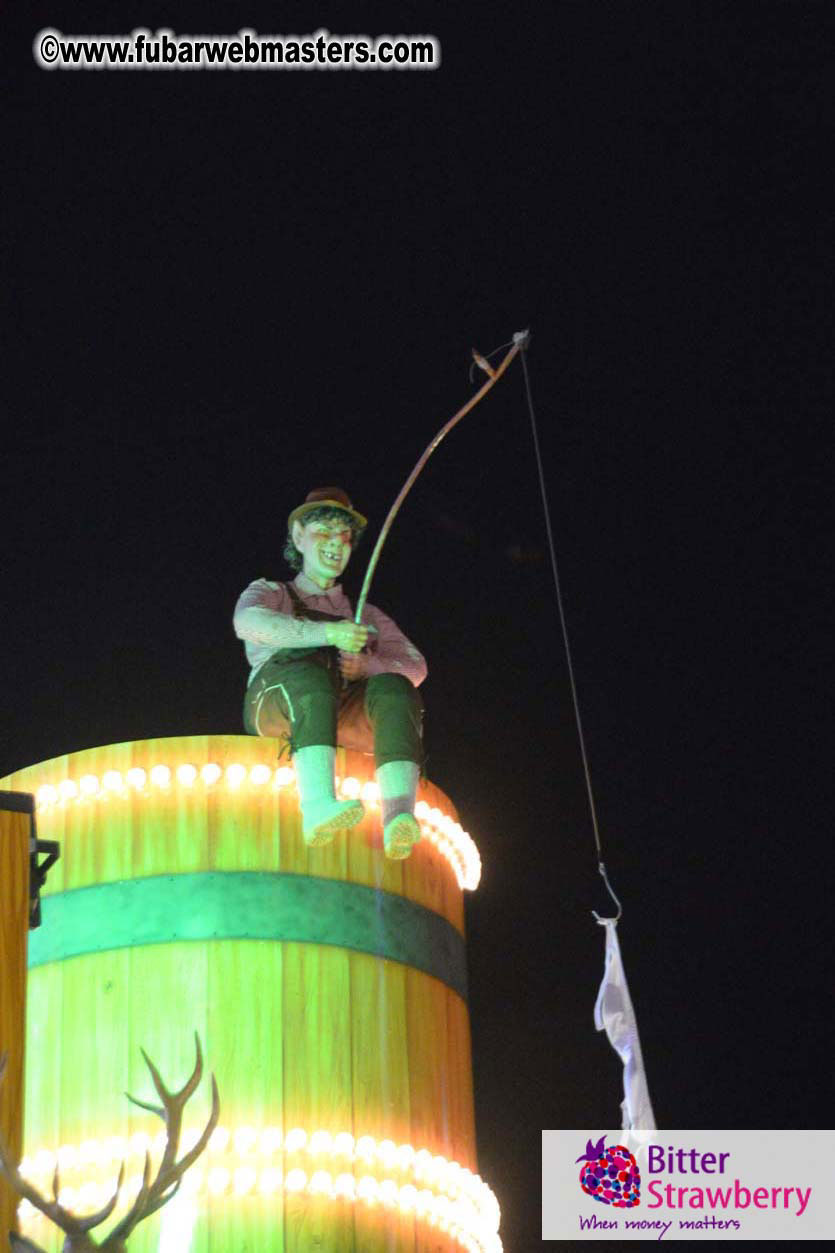 Beer tent seating in the legendary Hacker Festzelt