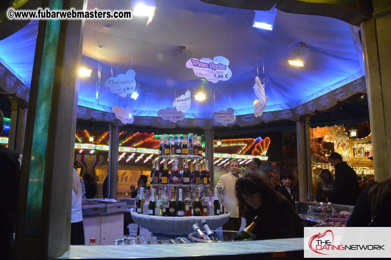 Beer tent seating in the legendary Hacker Festzelt