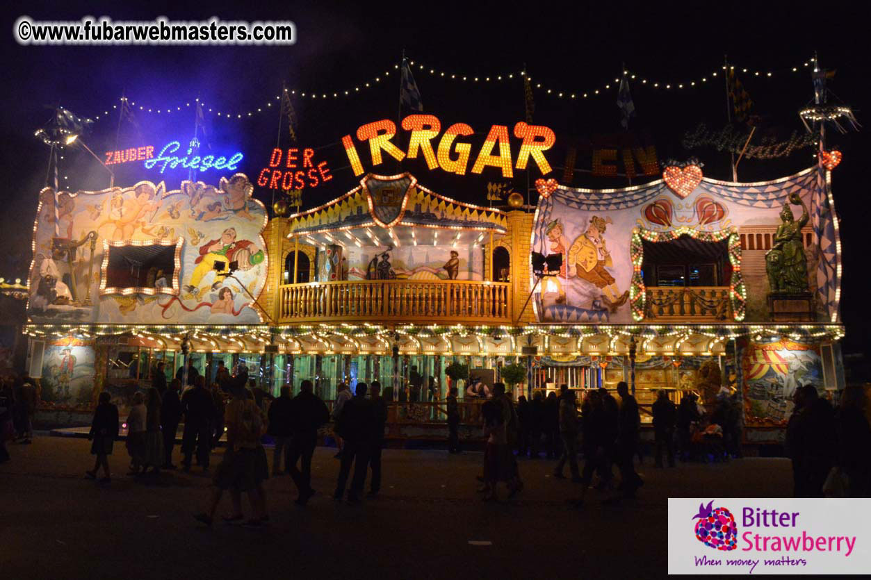 Beer tent seating in the legendary Hacker Festzelt