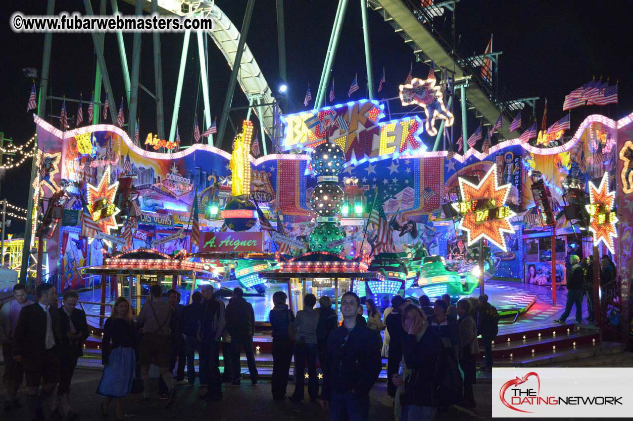 Beer tent seating in the legendary Hacker Festzelt
