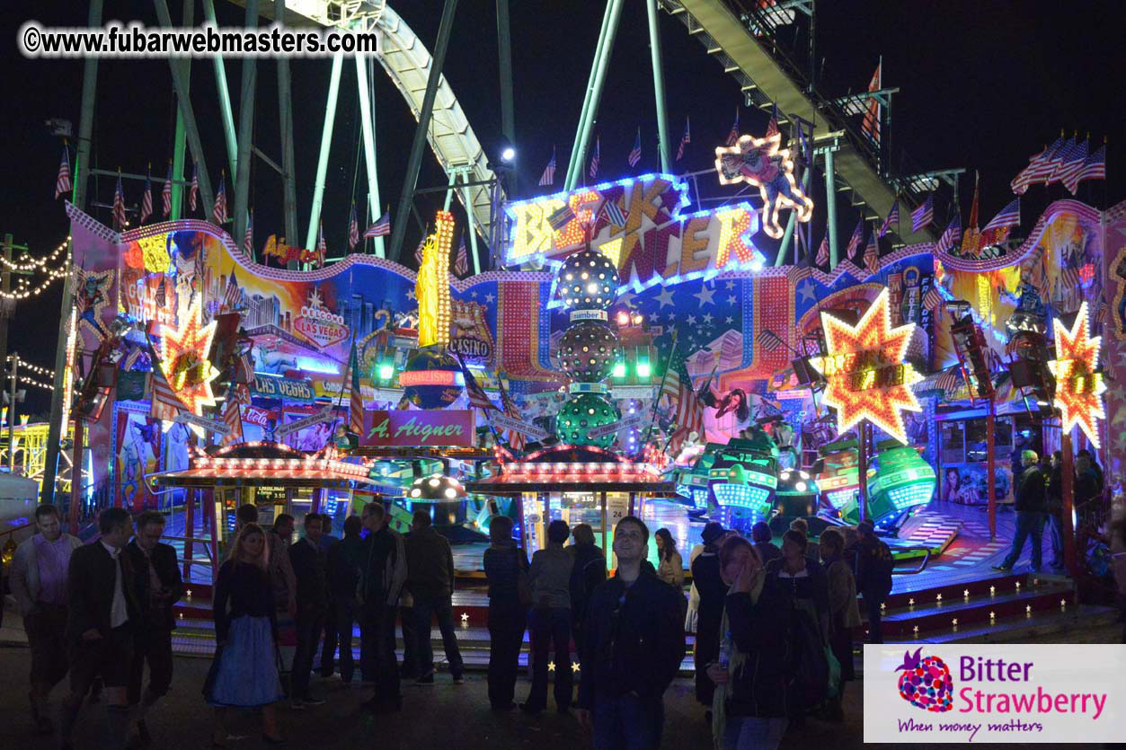 Beer tent seating in the legendary Hacker Festzelt