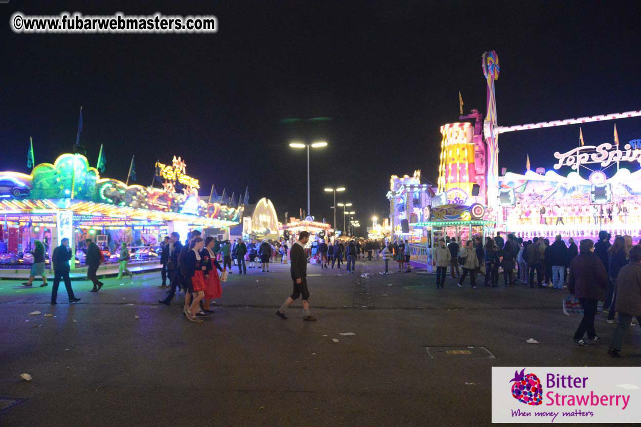Beer tent seating in the legendary Hacker Festzelt