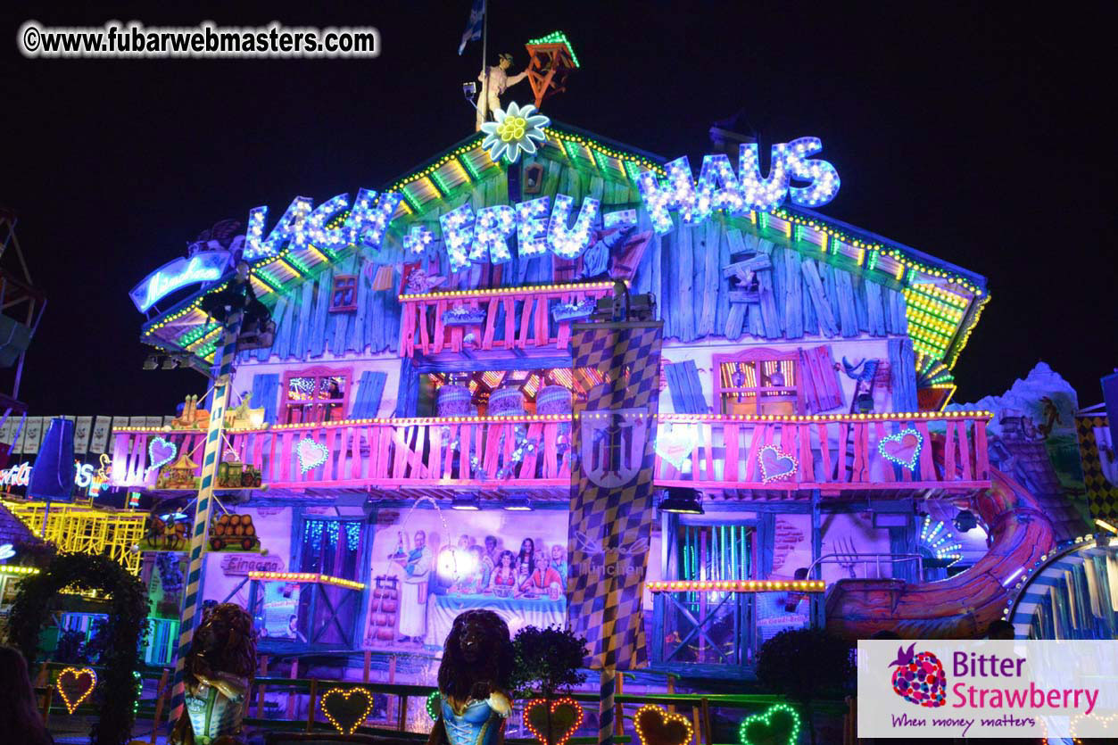 Beer tent seating in the legendary Hacker Festzelt