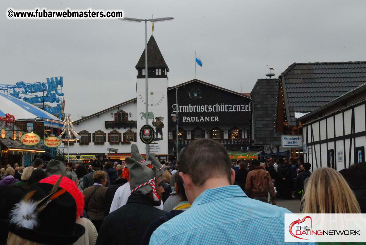 Beer tent seating in the legendary Hacker Festzelt