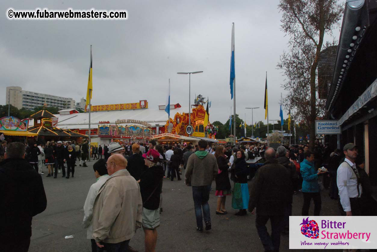 Beer tent seating in the legendary Hacker Festzelt