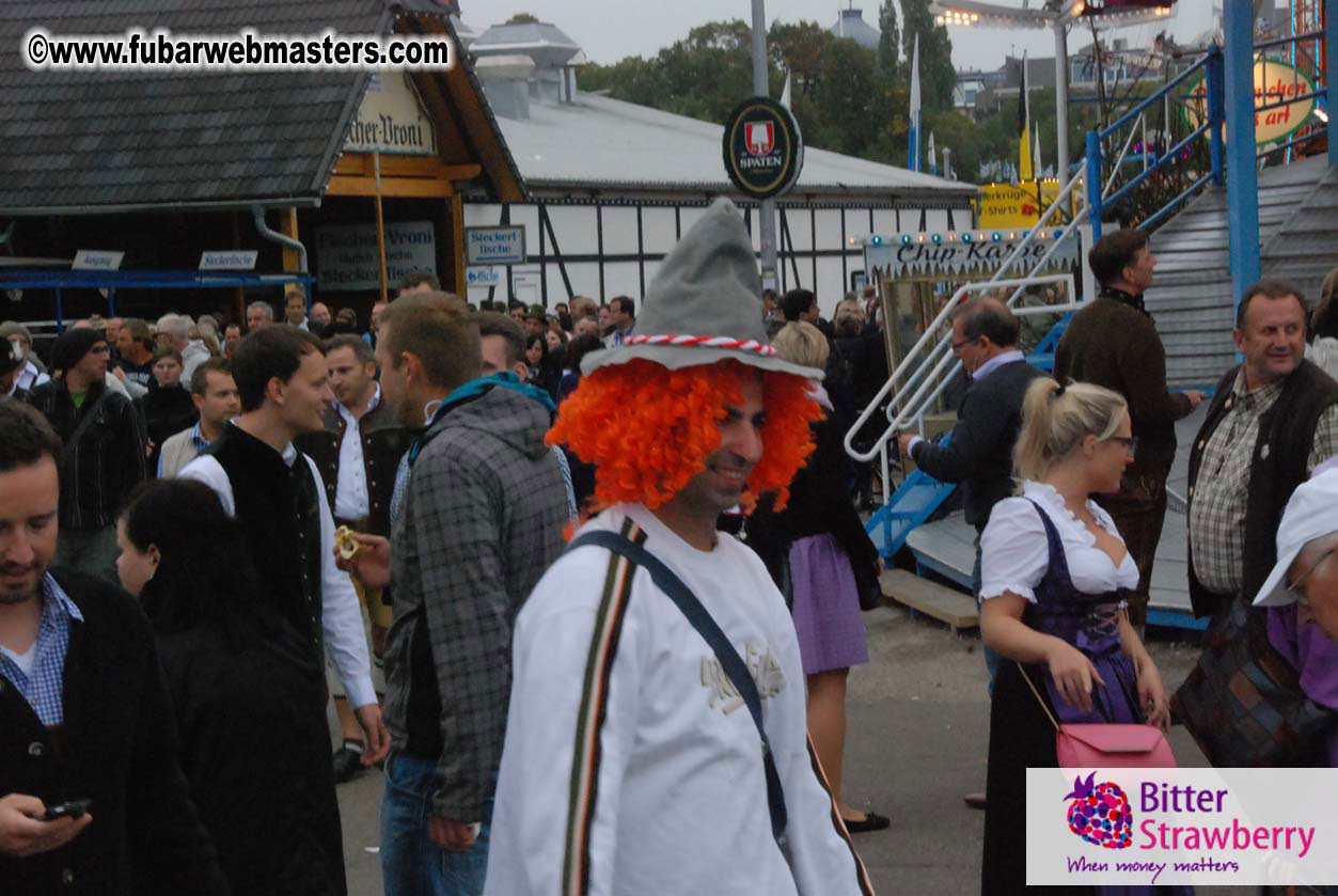 Beer tent seating in the legendary Hacker Festzelt