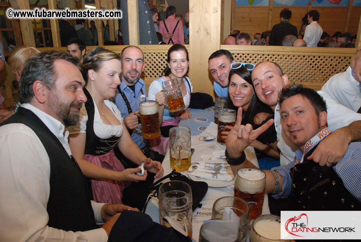 Beer tent seating in the legendary Hacker Festzelt