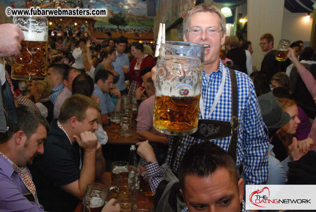 Beer tent seating in the legendary Hacker Festzelt
