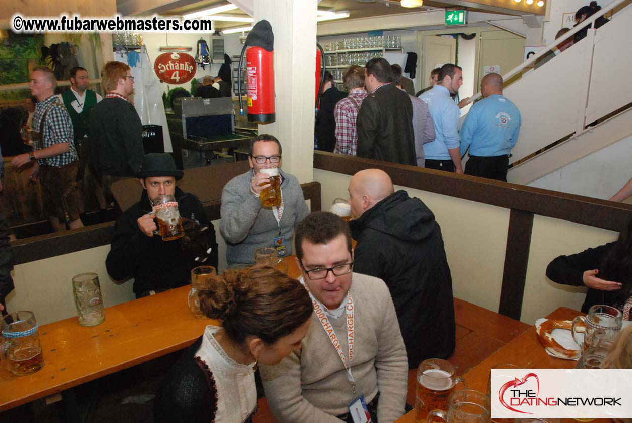 Beer tent seating in the legendary Hacker Festzelt