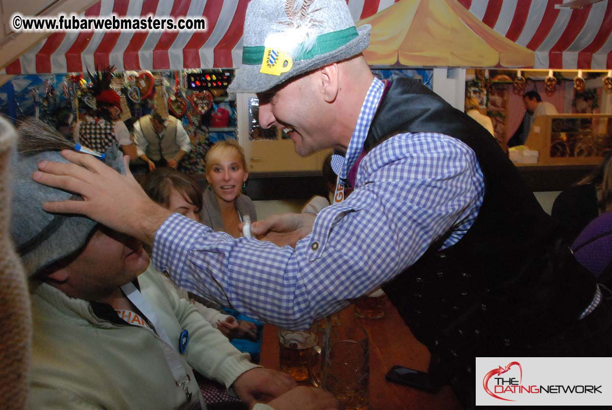 Beer tent seating in the legendary Hacker Festzelt