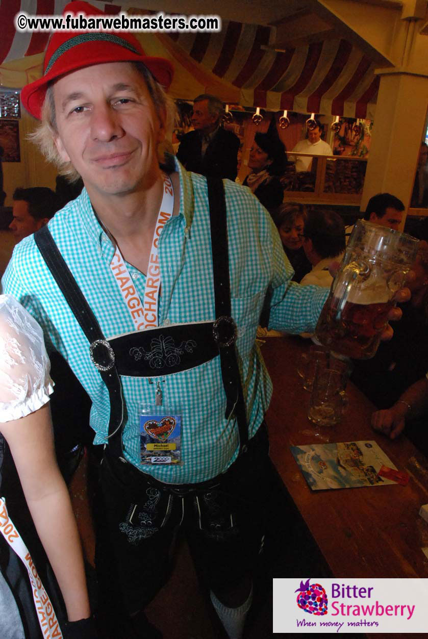 Beer tent seating in the legendary Hacker Festzelt
