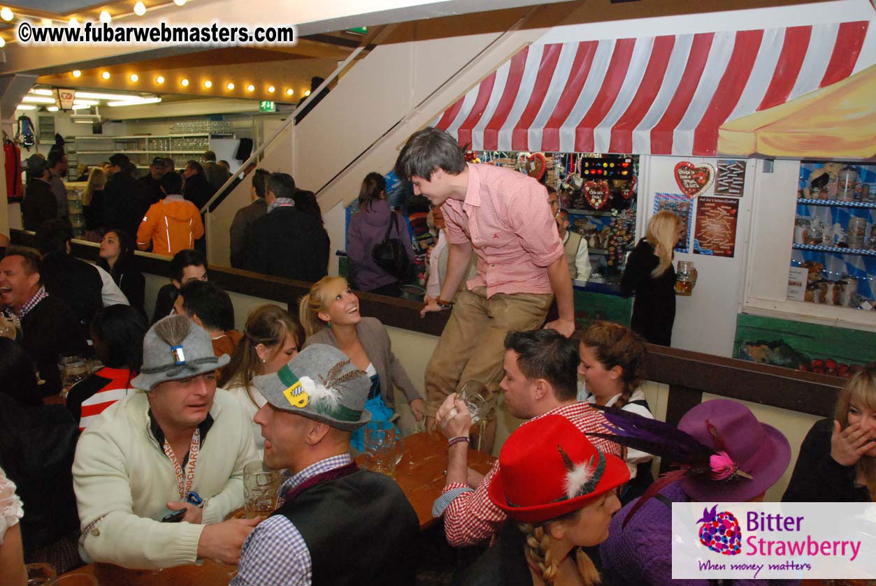 Beer tent seating in the legendary Hacker Festzelt