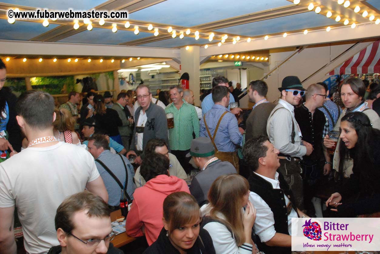 Beer tent seating in the legendary Hacker Festzelt