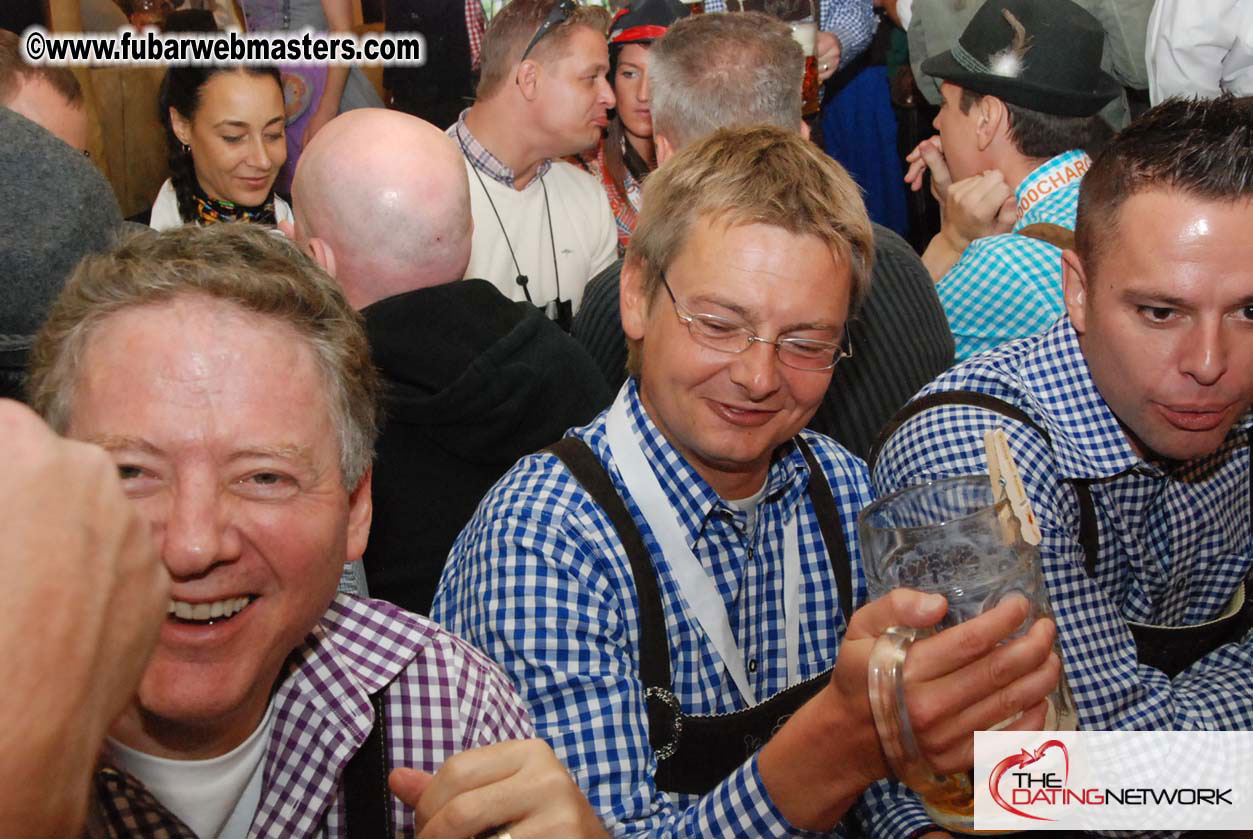 Beer tent seating in the legendary Hacker Festzelt