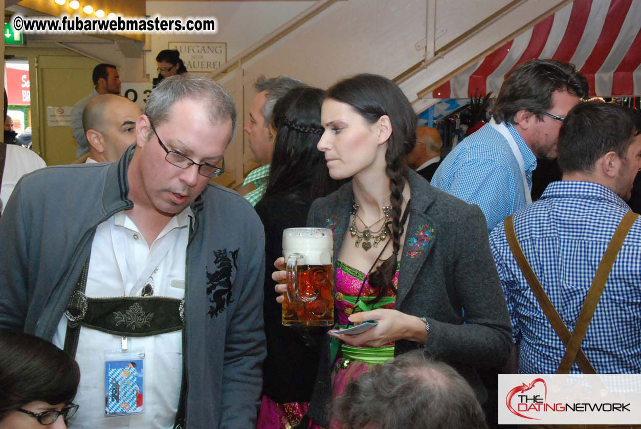 Beer tent seating in the legendary Hacker Festzelt