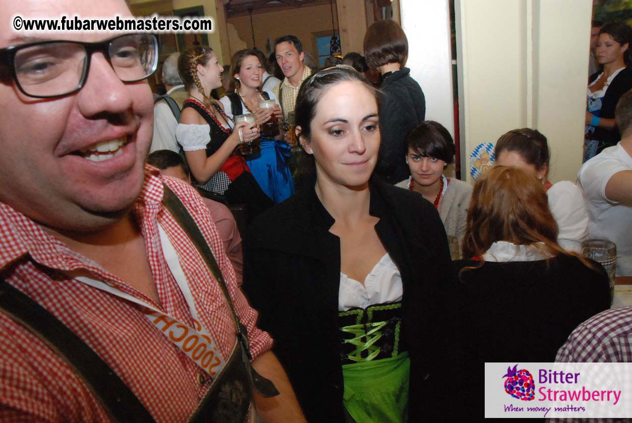 Beer tent seating in the legendary Hacker Festzelt