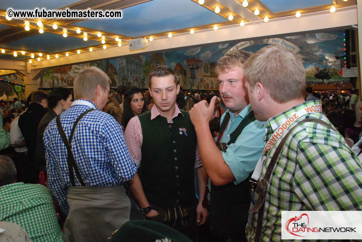 Beer tent seating in the legendary Hacker Festzelt