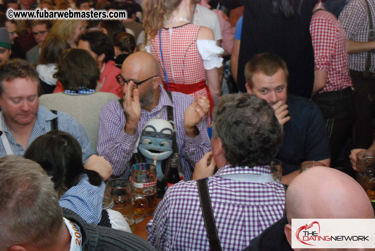 Beer tent seating in the legendary Hacker Festzelt