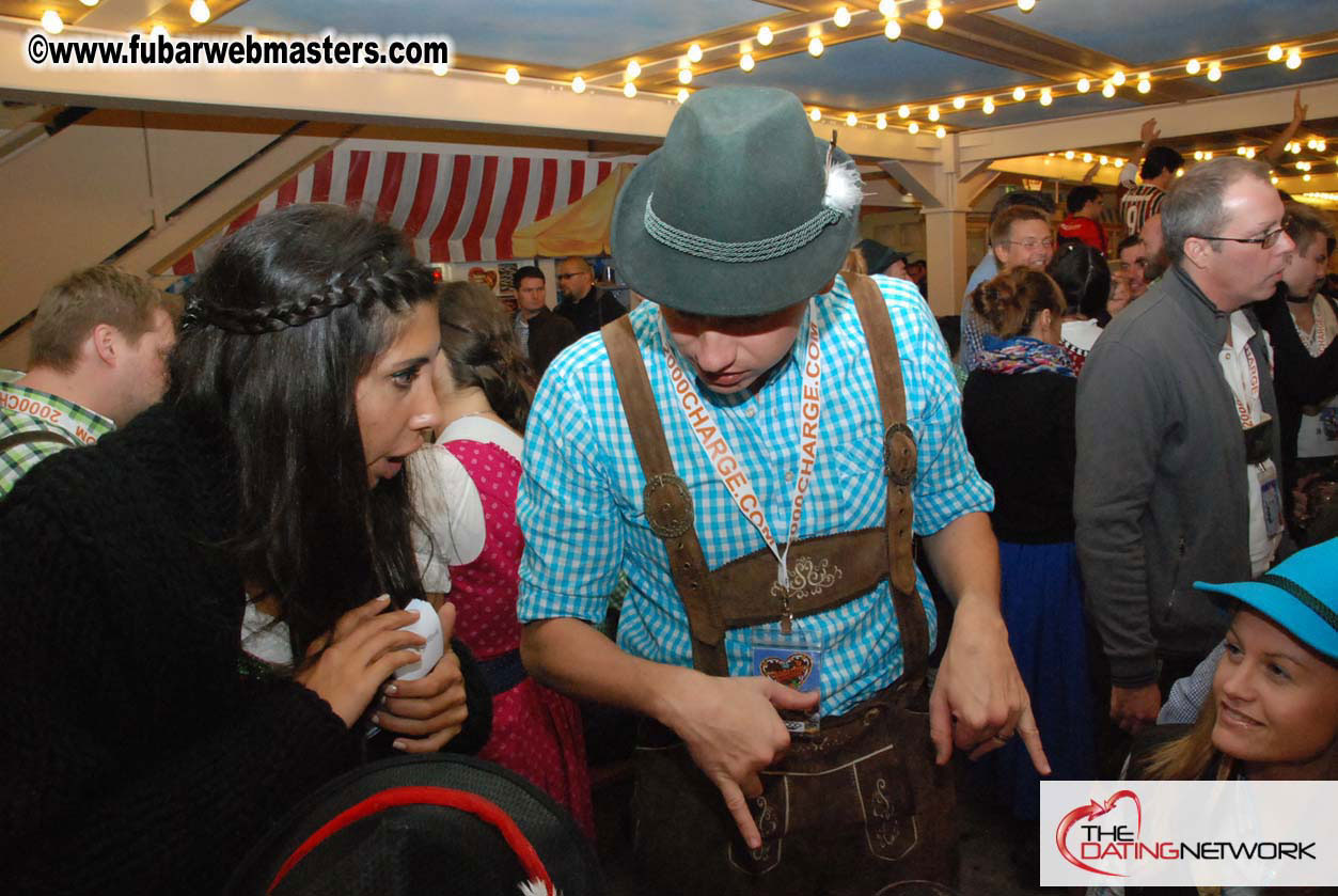 Beer tent seating in the legendary Hacker Festzelt