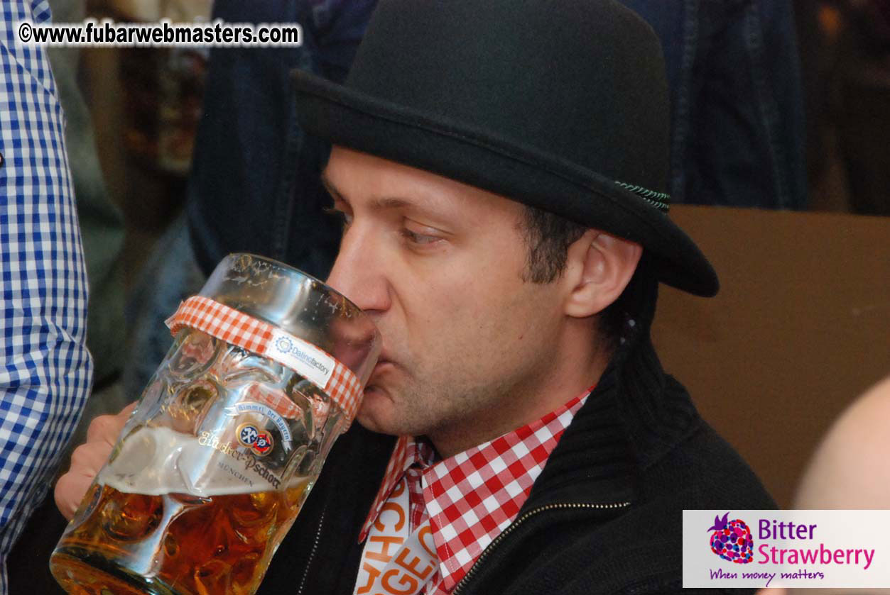 Beer tent seating in the legendary Hacker Festzelt