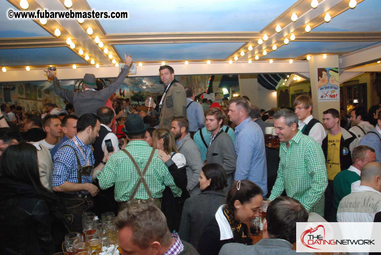 Beer tent seating in the legendary Hacker Festzelt