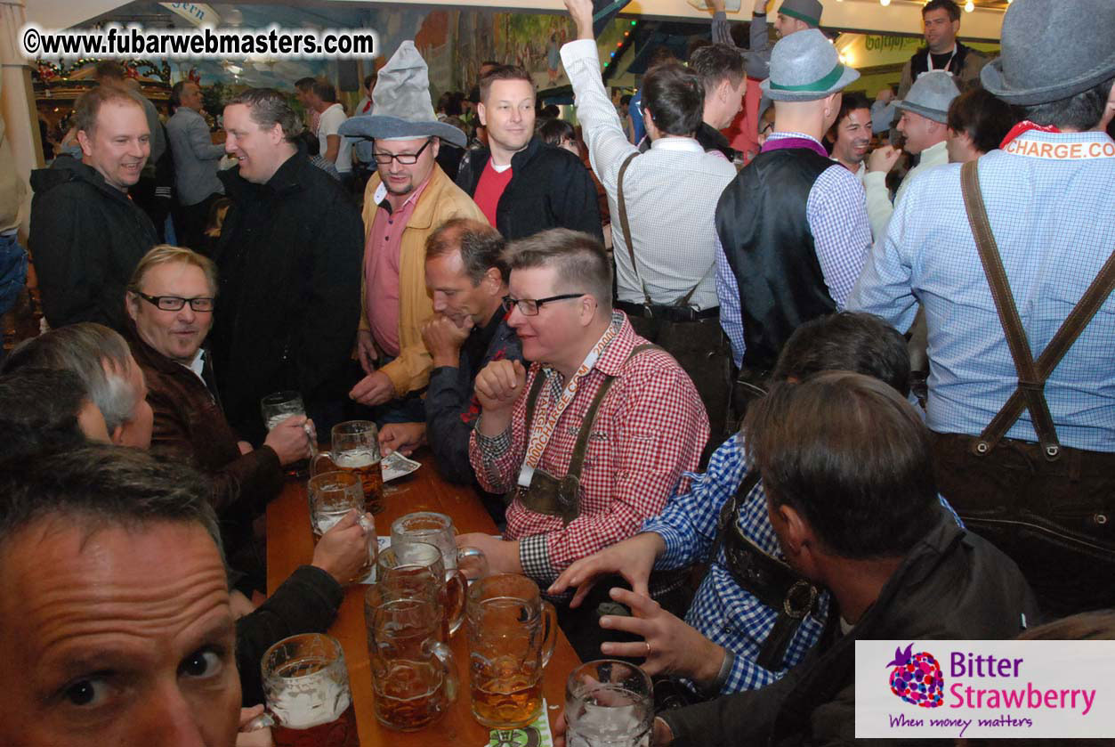 Beer tent seating in the legendary Hacker Festzelt