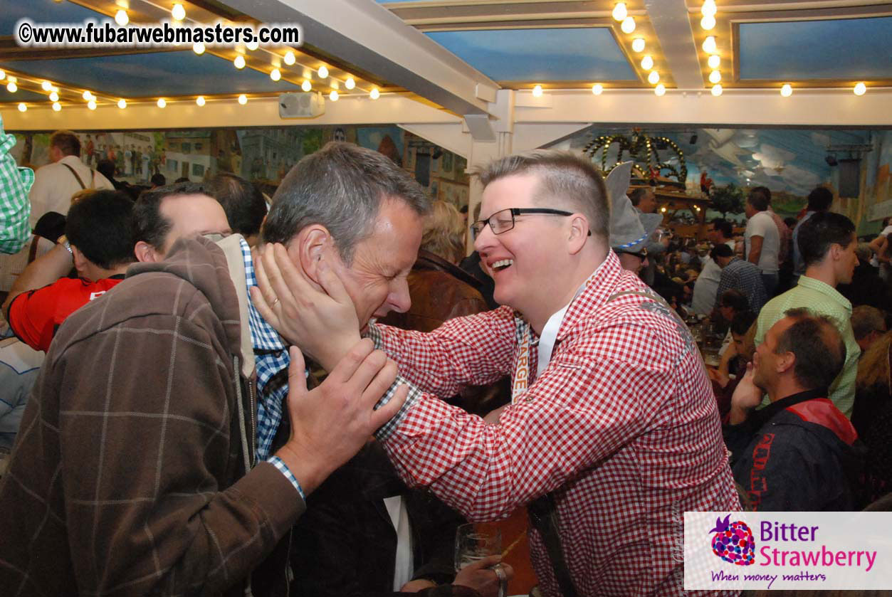 Beer tent seating in the legendary Hacker Festzelt