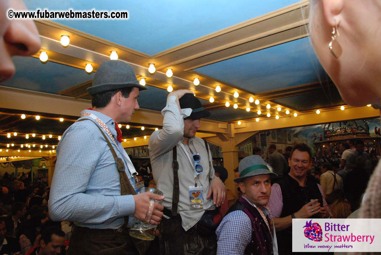 Beer tent seating in the legendary Hacker Festzelt