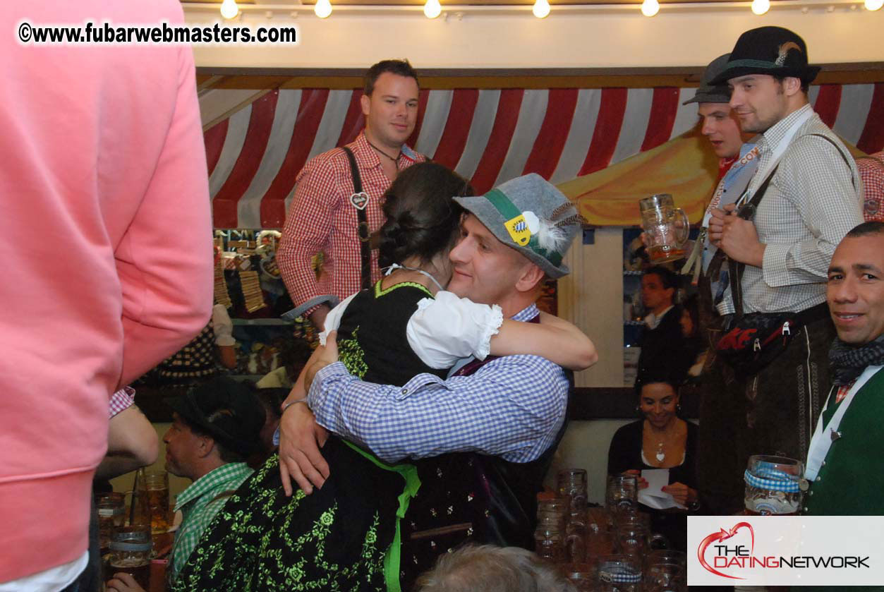 Beer tent seating in the legendary Hacker Festzelt