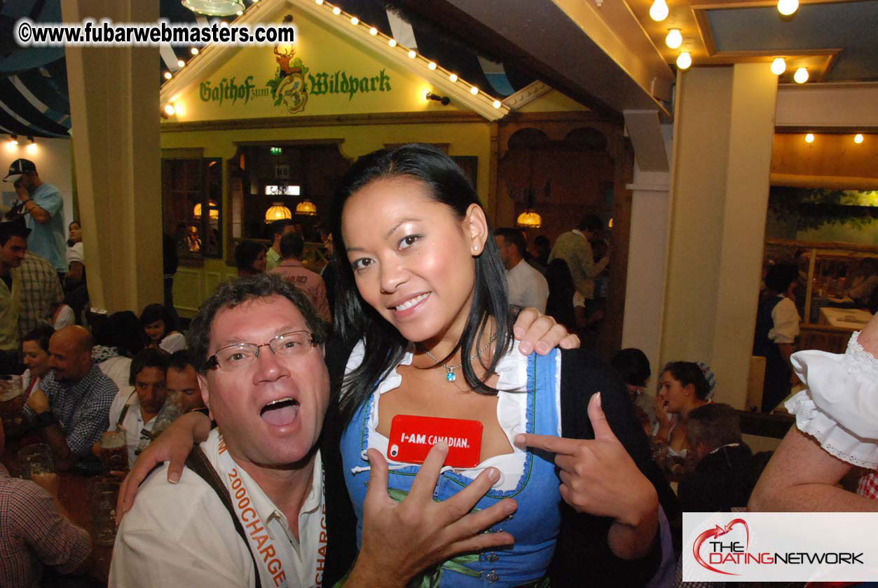 Beer tent seating in the legendary Hacker Festzelt