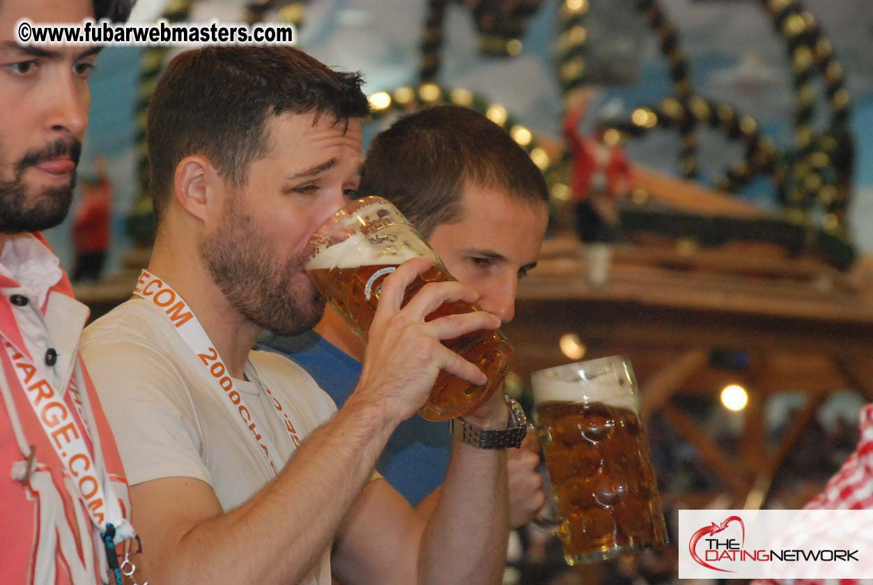 Beer tent seating in the legendary Hacker Festzelt