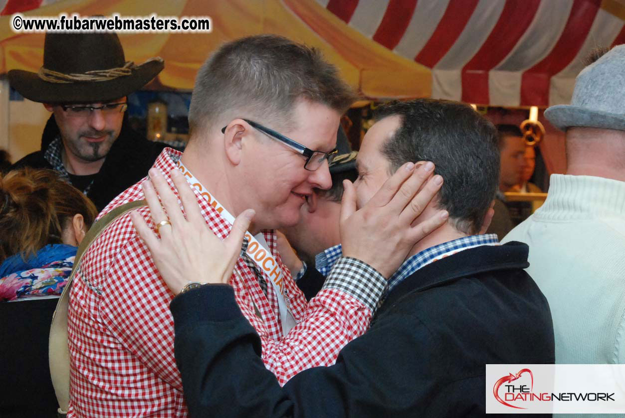 Beer tent seating in the legendary Hacker Festzelt