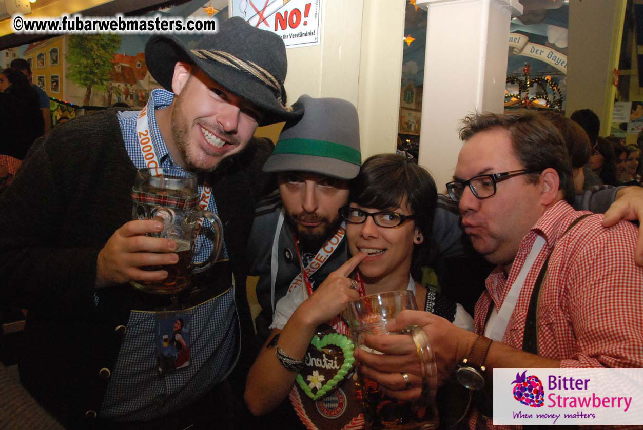 Beer tent seating in the legendary Hacker Festzelt