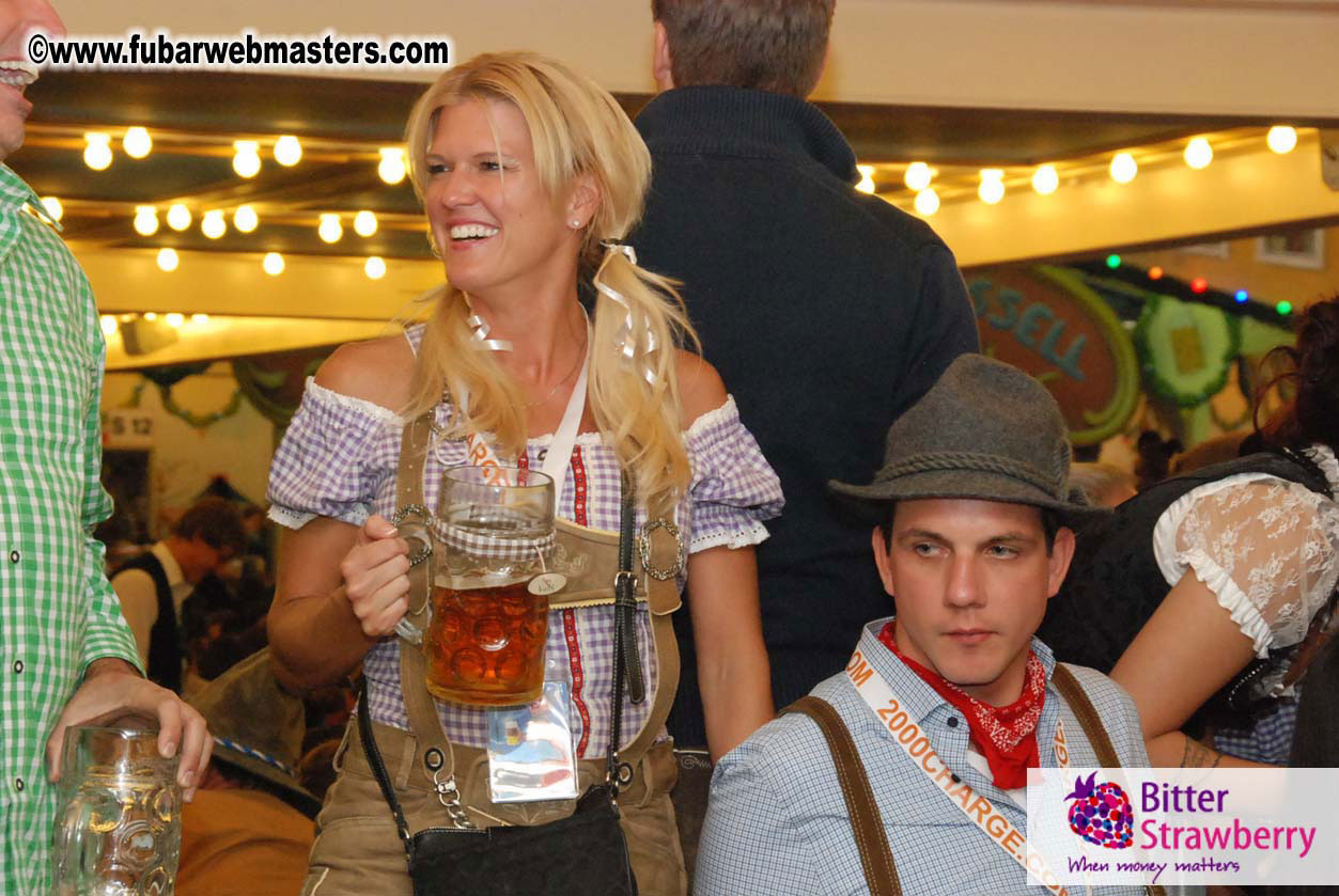 Beer tent seating in the legendary Hacker Festzelt