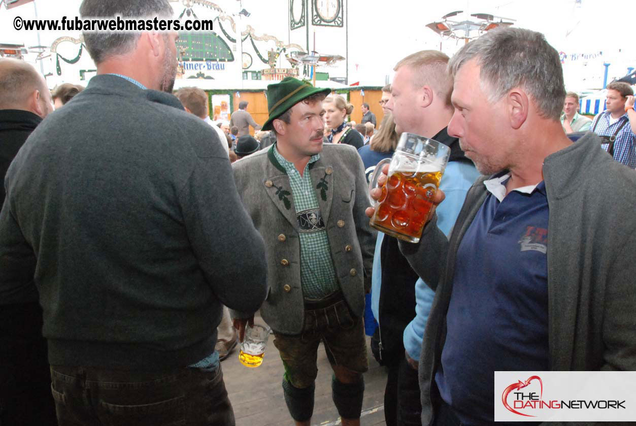 Beer tent seating in the legendary Hacker Festzelt