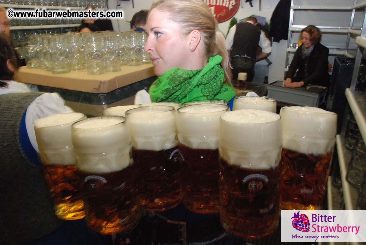 Beer tent seating in the legendary Hacker Festzelt