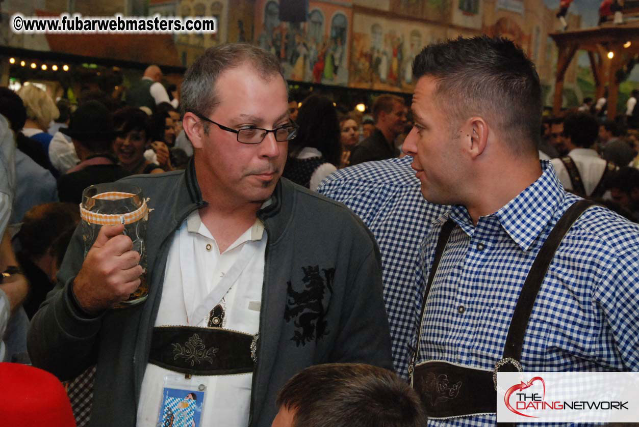 Beer tent seating in the legendary Hacker Festzelt