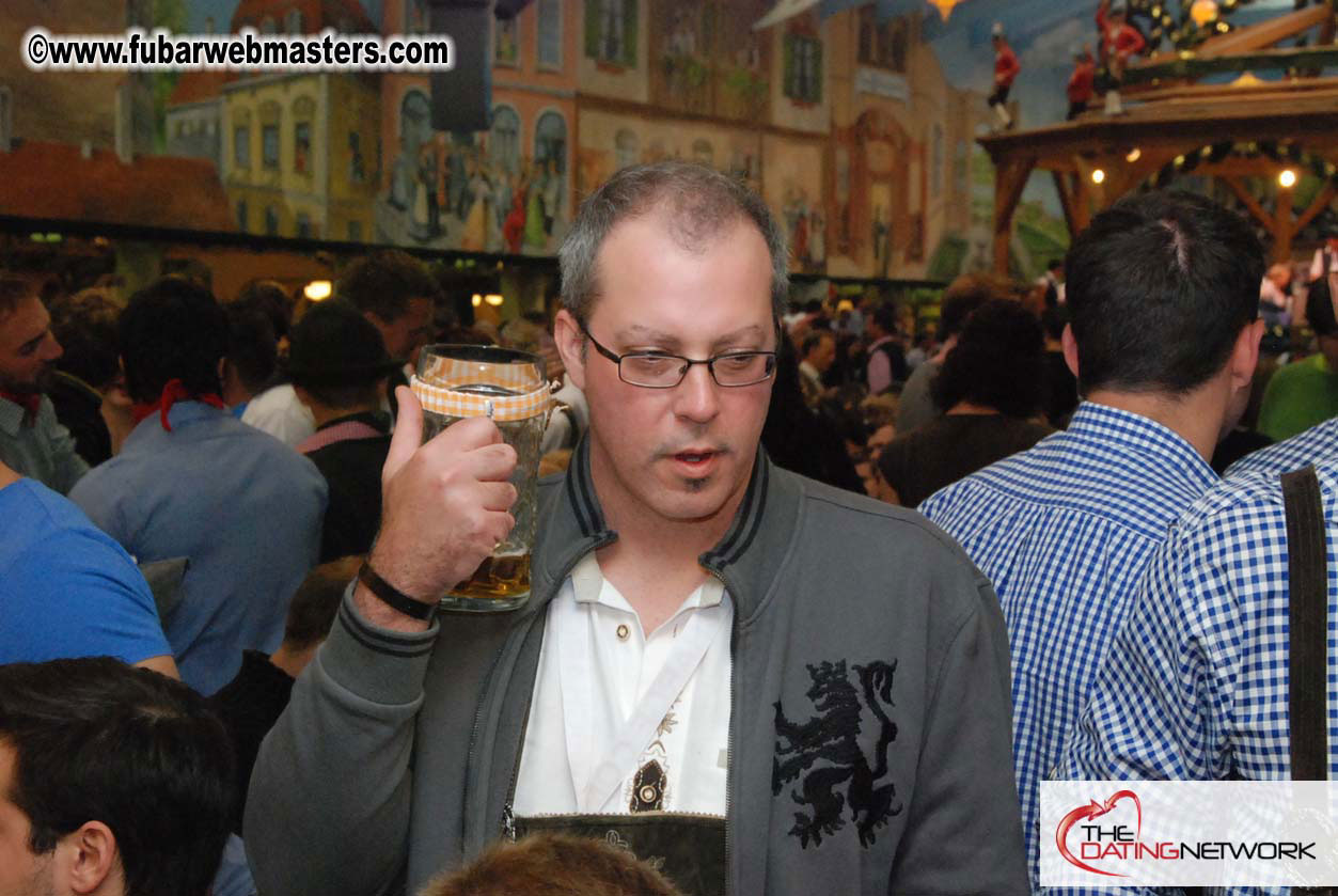 Beer tent seating in the legendary Hacker Festzelt