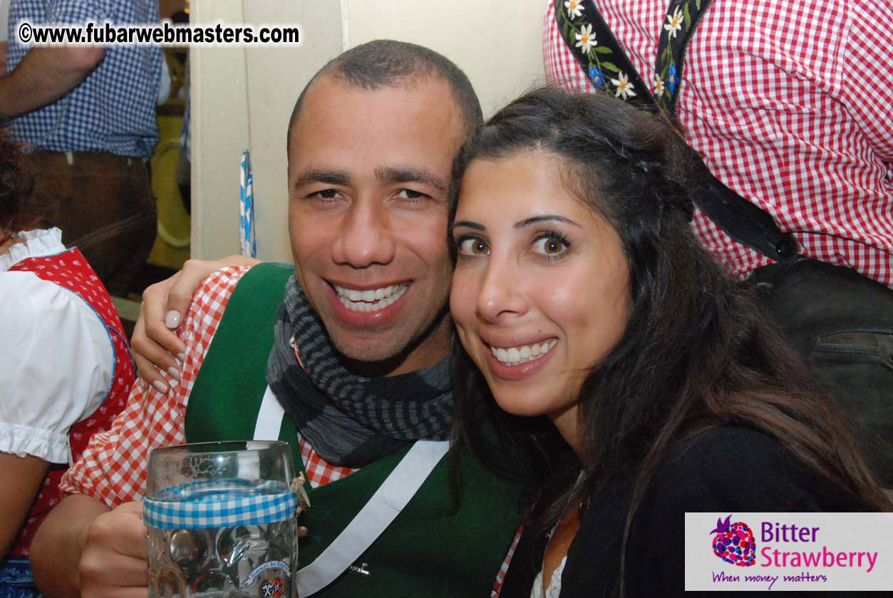 Beer tent seating in the legendary Hacker Festzelt