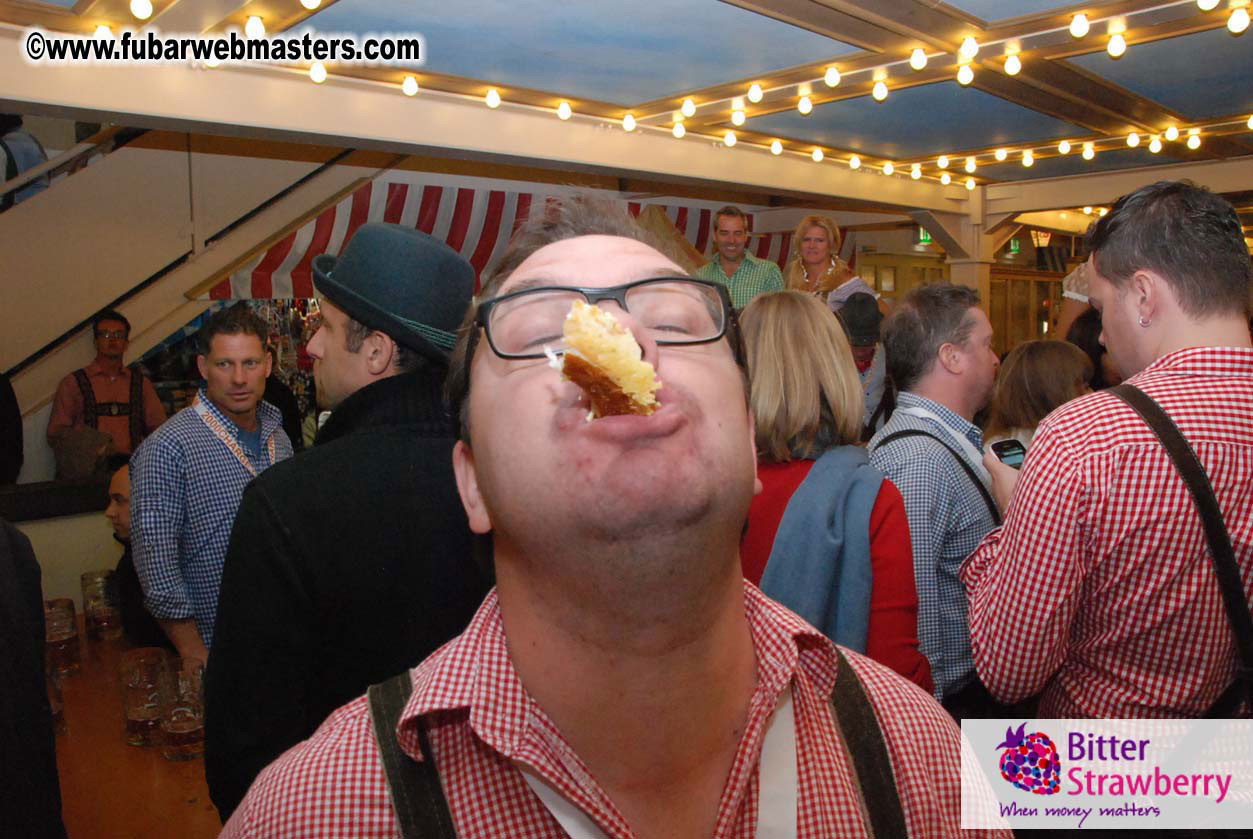 Beer tent seating in the legendary Hacker Festzelt