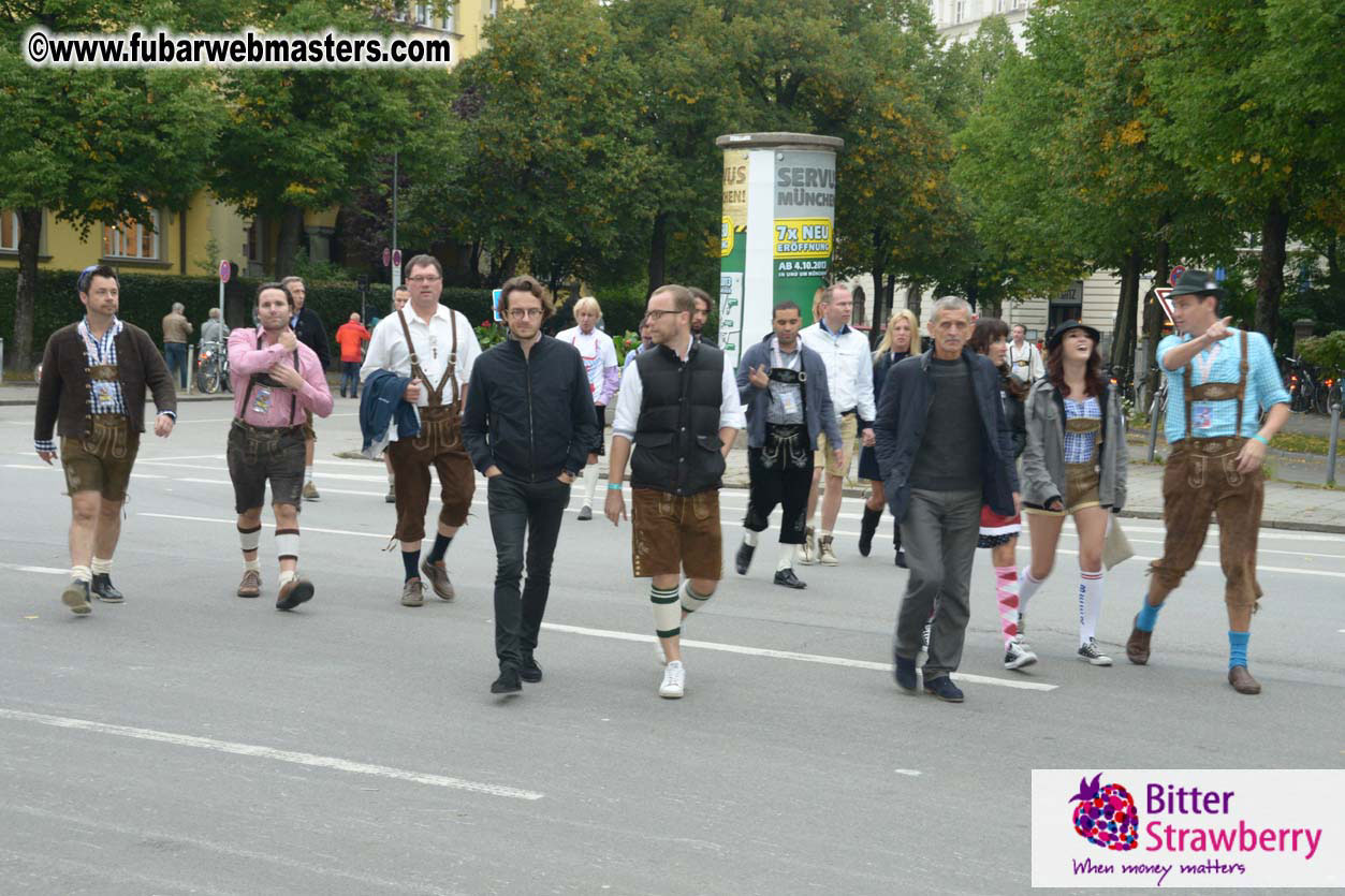 Seating in the legendary beer tent Zur Bratwurst