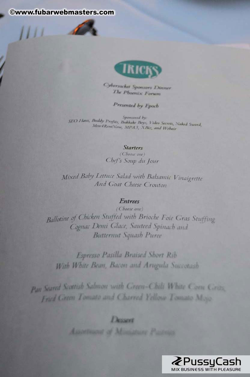 Cybersocket Sponsors Dinner