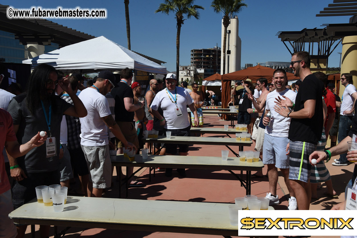 Beer Pong by the Poolside