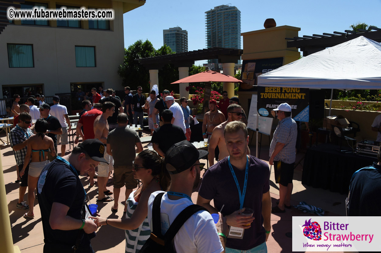 Beer Pong by the Poolside