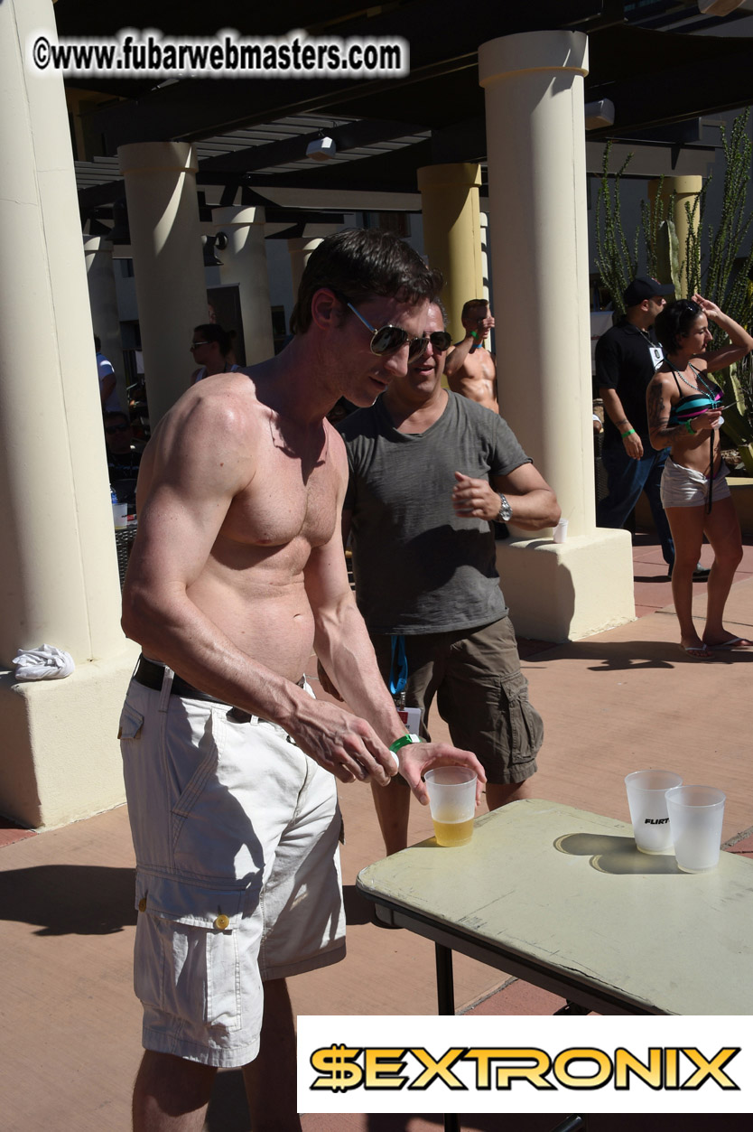 Beer Pong by the Poolside