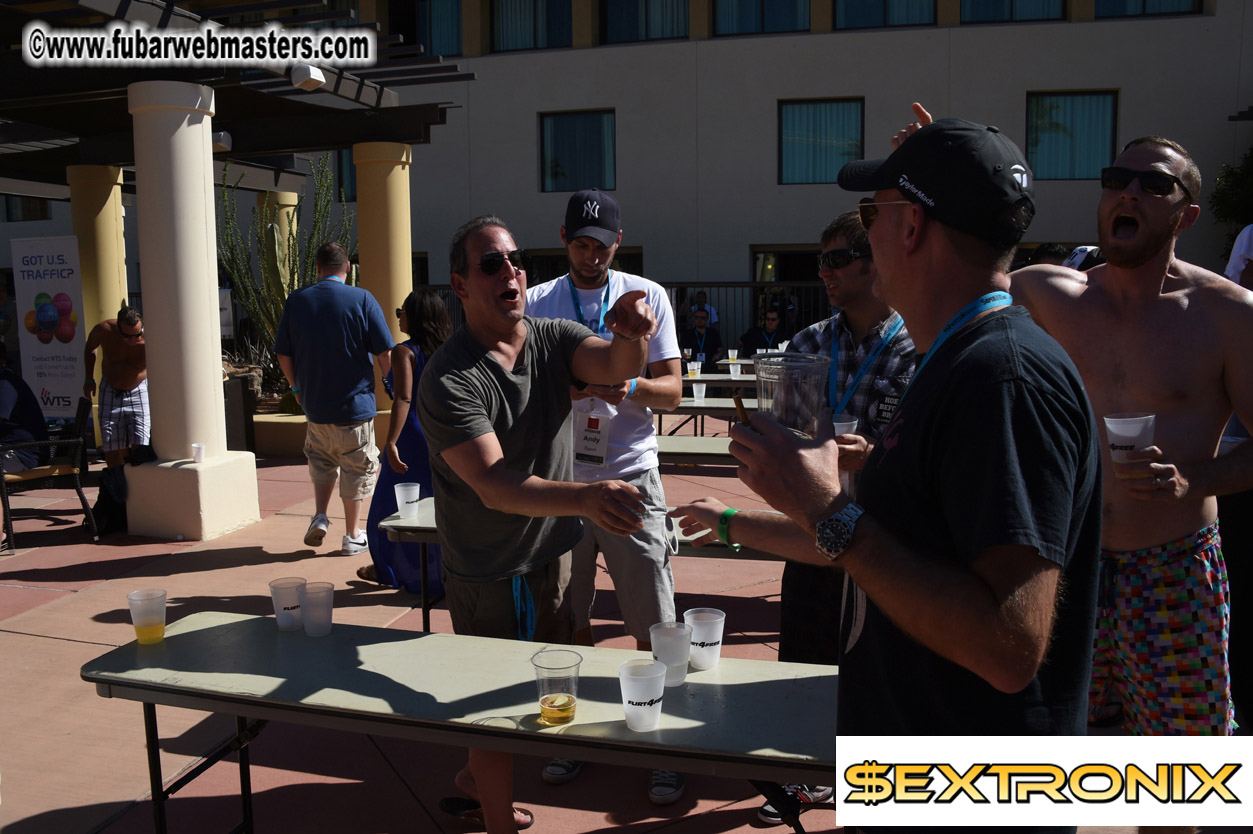 Beer Pong by the Poolside