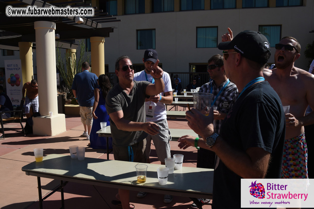 Beer Pong by the Poolside