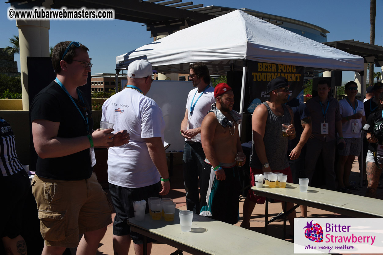 Beer Pong by the Poolside
