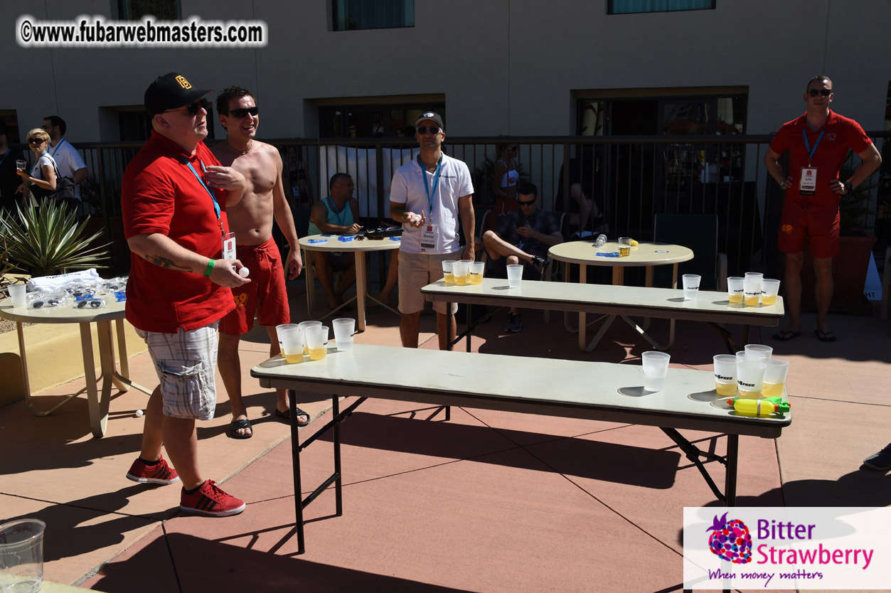 Beer Pong by the Poolside